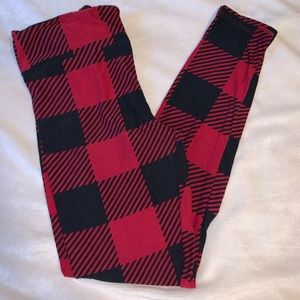 Lularoe leggings one size buffalo checkered